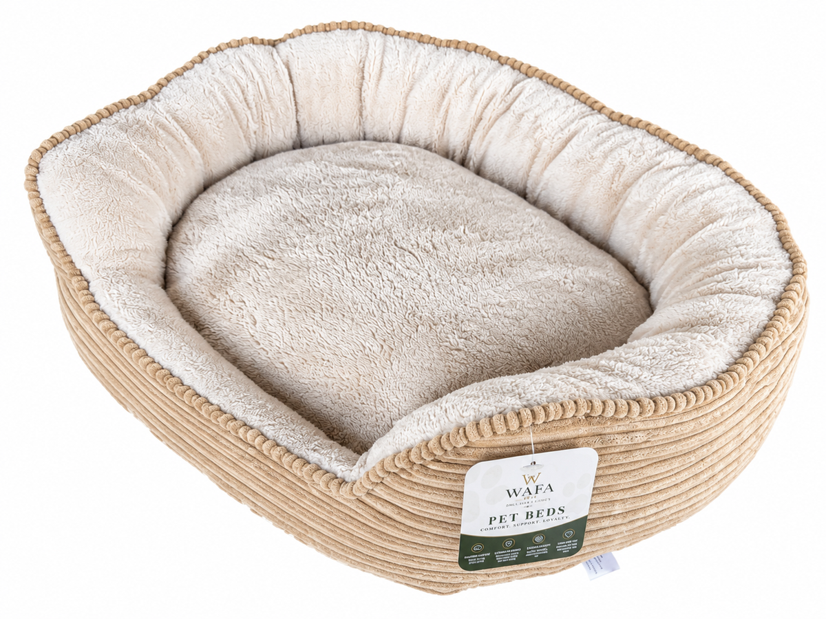 WAFA Corduroy Basket Pet Bed