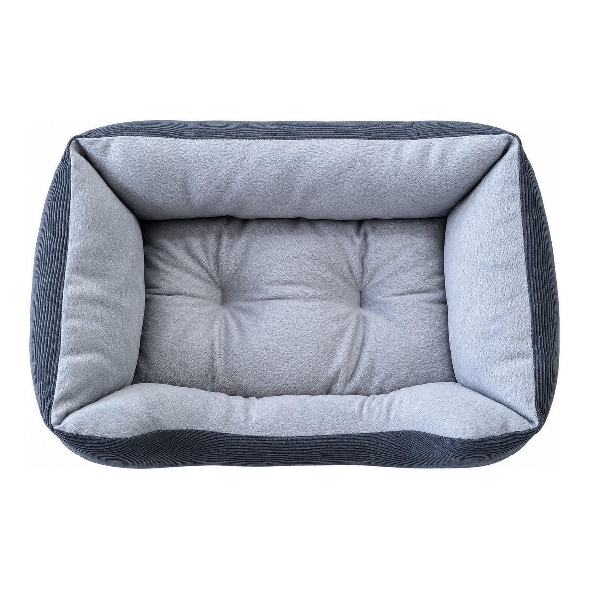 WAFA rectangular pet bed, gray, top view