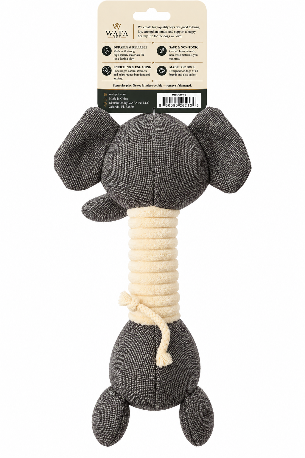 WAFA Faux Linen Plush Toy - view 3
