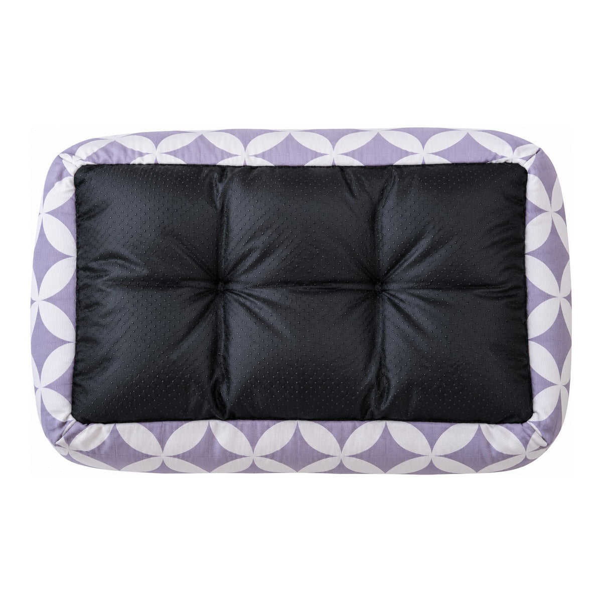 WAFA rectangular pet bed, purple lattice pattern, anti-slip bottom